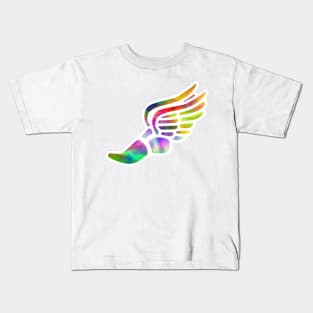 Rainbow Track Shoe Kids T-Shirt